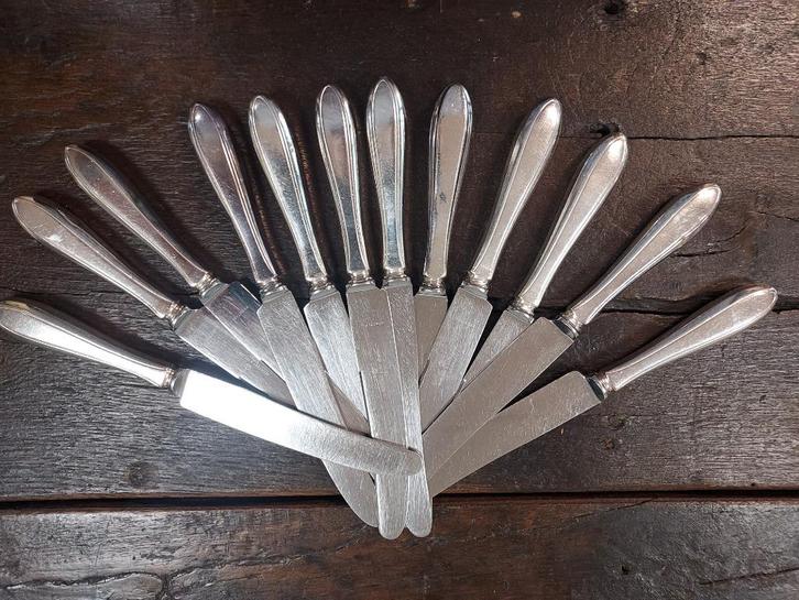 Verzilverd bestek Keltum P2 Puntfilet 12 pers. 82 delig, Antiek en Kunst, Antiek | Bestek, Ophalen of Verzenden