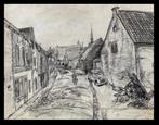 Oude Tonge, tekening 30-40 Wim Bouwsema uit 1961 Gron.Ploeg., Antiek en Kunst, Ophalen of Verzenden