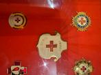 Rode kruis  spelden / medailles espana in dik plexi glas, Verzenden, Overige materialen, Buitenland