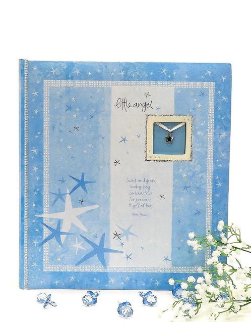 Baby fotoalbum 'Little Angel' voor jongens., Hobby en Vrije tijd, Feestartikelen, Nieuw, Versiering, Geboorte of Huwelijk, Ophalen of Verzenden