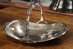 Brocante - Sierlijke verzilverde schaal, Art Nouveau!, Antiek en Kunst, Ophalen of Verzenden