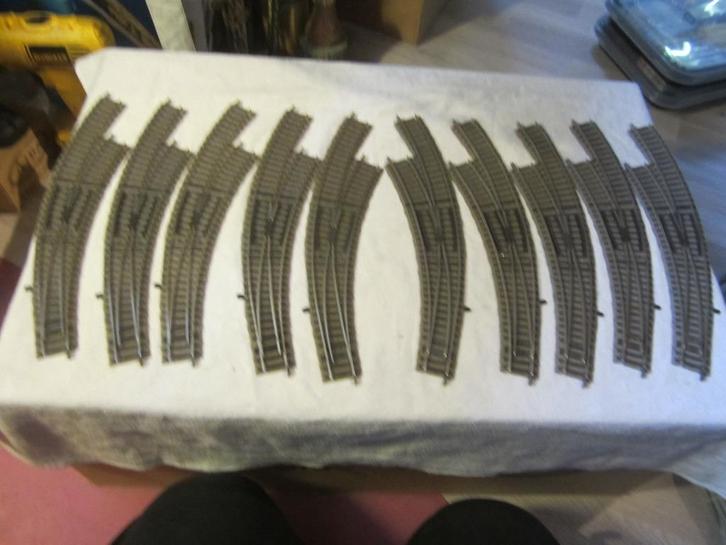 fleischmann profi rails 6142 bochtwissels L+R 10 stuks, Hobby en Vrije tijd, Modeltreinen | H0, Gebruikt, Rails, Gelijkstroom