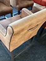 Prijsverlaging!!!           Stoelen voor de eetkamer, Bruin, Leer, Ophalen of Verzenden, Zo goed als nieuw