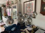 Hanglamp 7-lichts zilver rookglas, Ophalen, Overige materialen, Zo goed als nieuw, 75 cm of meer