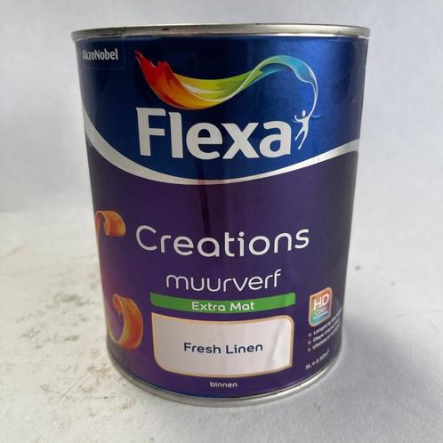 Flexa Creations Muurverf Fresh Linen Wit Extra Mat 1L, Doe-het-zelf en Verbouw, Verf, Beits en Lak, Nieuw, Verf, Minder dan 5 liter