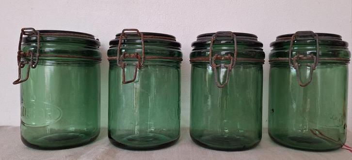 Durfor en L'Ideale weckpotten 1 liter, 4 stuks, Antiek en Kunst, Antiek | Keukenbenodigdheden, Ophalen of Verzenden