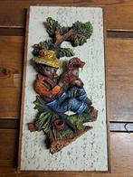 Vintage 3D Schilderij Jongen met Hond, Antiek en Kunst, Ophalen