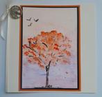 Kaart met boom, geschilderd met aquarelverf, Ophalen of Verzenden, Zo goed als nieuw