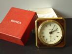 vintage SWIZA Swiss made quartz design vierkant model klokje, Ophalen of Verzenden, Analoog, Wekker of Tafelklok