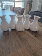Riviera maison 5 aaneengesloten vaasjes, Huis en Inrichting, Woonaccessoires | Vazen, Wit, Aardewerk of Porselein, Ophalen of Verzenden