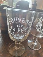 2 oude franse souvenir glazen ., Ophalen of Verzenden