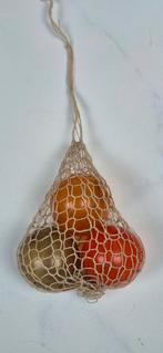 Leuk decoratief Vintage knikkerzakje met knikkers, Antiek en Kunst, Ophalen of Verzenden