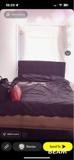 IKEA Bed 160x200 Met matras ! MOET NU WEG!, Ophalen, Gebruikt, Zwart, Tweepersoons