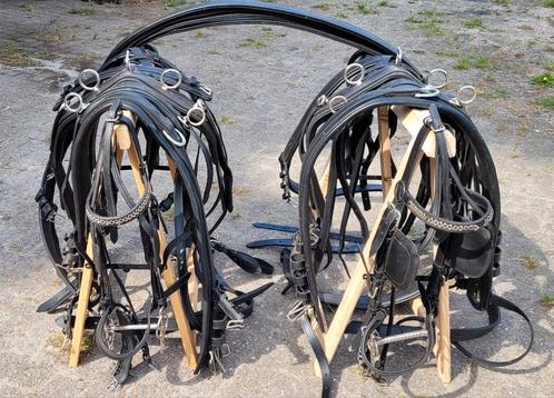 Tweespan borsttuigen Ideal Basic, Dieren en Toebehoren, Paarden en Pony's | Hoofdstellen en Tuigage, Zo goed als nieuw, Overige soorten
