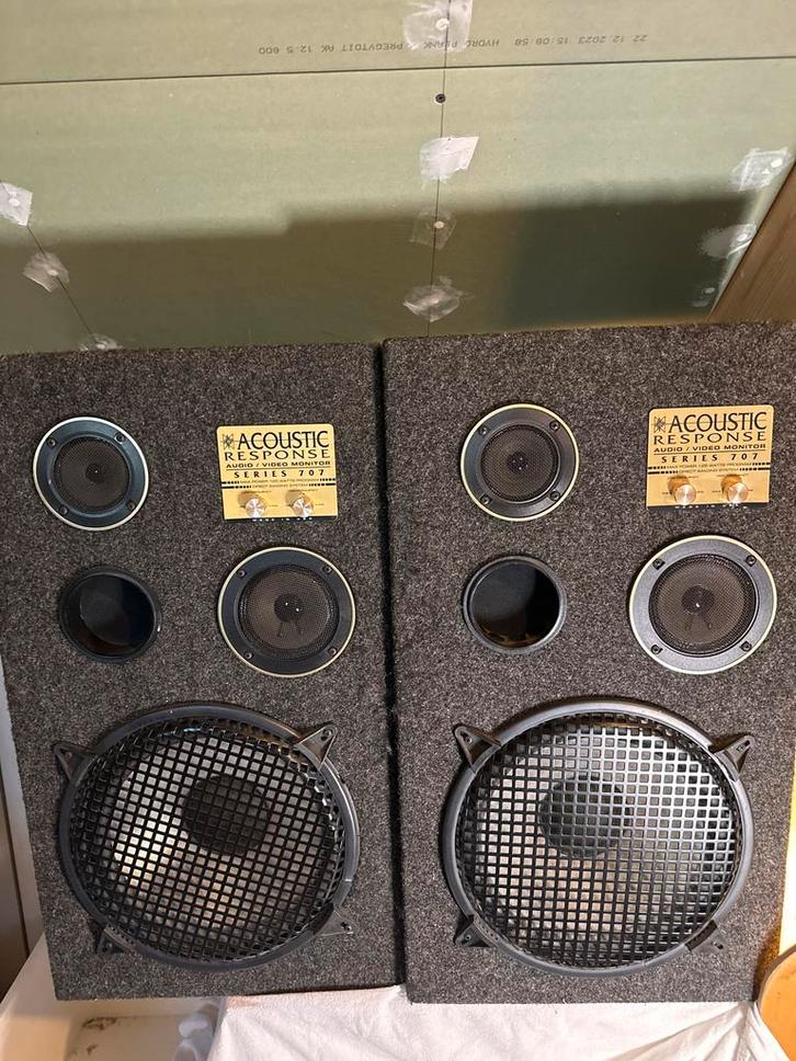 Acoustic Response 707 Speakers - Goed Geluid!, Audio, Tv en Foto, Luidsprekers, Gebruikt, Front, Rear of Stereo speakers, 120 watt of meer