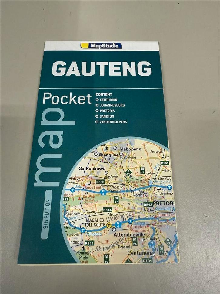 Zuid afrika Gauteng map - South Africa: Gauteng regional poc, Boeken, Atlassen en Landkaarten, Zo goed als nieuw, Landkaart, Wereld