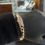 14 karaats gouden armband cuban schakel nieuw, Ophalen of Verzenden, Nieuw, Goud