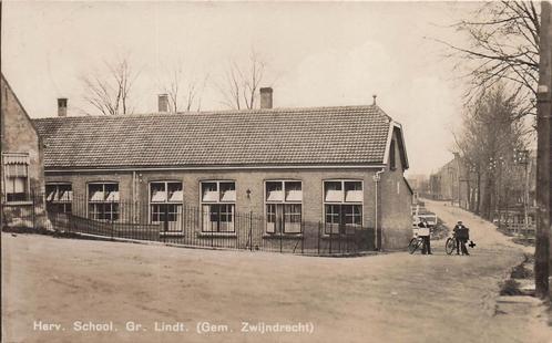 JK343 Zwijndrecht Herv School Gr Lindt 1938, Verzamelen, Ansichtkaarten | Nederland, Gelopen, Zuid-Holland, 1920 tot 1940, Verzenden