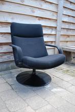 Artifort Fauteuil zwart Geoffrey Harcourt, Huis en Inrichting, Fauteuils, Gebruikt, 75 tot 100 cm, Metaal, Nvt