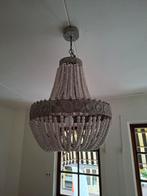 Kroonluchter met houten kralen, Huis en Inrichting, Lampen | Kroonluchters, Ophalen, Zo goed als nieuw