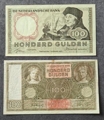 2 x 100 gulden biljet nederland beschikbaar voor biedingen