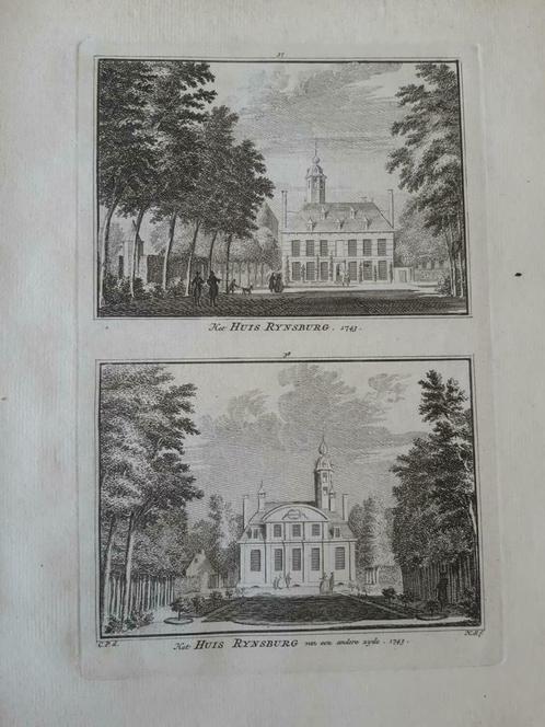 37-38*/ huis Rynsburg bij Oostkappele in Zeeland gravure, Antiek en Kunst, Kunst | Etsen en Gravures, Ophalen of Verzenden