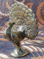 Mooi zwaar antiek koper beeldje uit Engeland van een pauw., Antiek en Kunst, Antiek | Koper en Brons, Ophalen of Verzenden, Koper