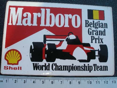 sticker marlboro wct belgian grand prix gp formule1 f1 shell, Verzamelen, Stickers, Zo goed als nieuw, Merk, Verzenden