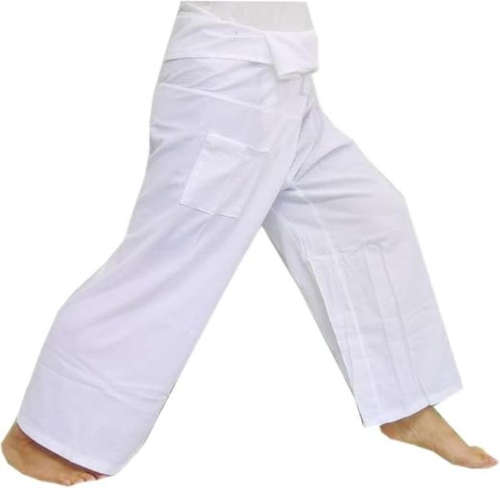 AFGEPRIJSD! Nieuwe traditionele yogabroek - one size, Kleding | Dames, Sportkleding, Nieuw, Yoga, Maat 36 (S), Wit, Ophalen of Verzenden