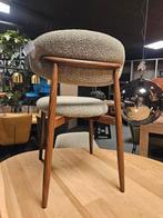 Eetkamer stoel GIGI metaal noten frame, Huis en Inrichting, Stoelen, Overige kleuren, Nieuw, Ophalen of Verzenden, Metaal