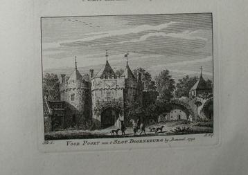 A 36 / Bemmel de Voorpoort van het Slot Kopergravure 1745 beschikbaar voor biedingen