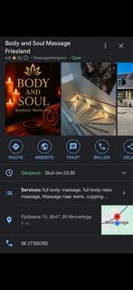 Body & Soul Relax Massage Friesland exclusive voor vrouwen ., Ontspanningsmassage