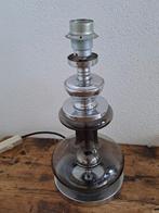 Vintage, space age, 7ties, lamp. Rook glas en chroom., Ophalen of Verzenden, Gebruikt, Glas, Minder dan 50 cm