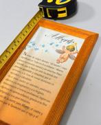 Spaans spaanse tekst ALBERTO in lijst met engel vintage, Huis en Inrichting, Woonaccessoires | Tekstborden en Spreuken, Ophalen of Verzenden