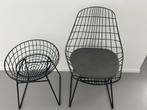 Pastoe Wire stoel & kruk (nieuwstaat), Huis en Inrichting, Stoelen, Ophalen, Zo goed als nieuw, Zwart, Eén