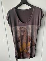 Tuniek paillette print grijsblauw maat L, Kleding | Dames, Blouses en Tunieken, Ophalen of Verzenden, Zo goed als nieuw, Maat 42/44 (L)