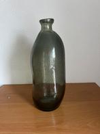 Groene glazen vaas, Ophalen of Verzenden, Minder dan 50 cm, Groen, Glas