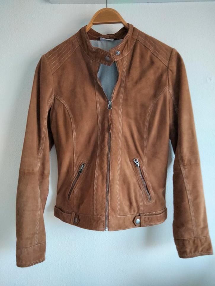 Suède jasje Street One cognac kleur mt.36, Kleding | Dames, Jasjes, Kostuums en Pakken, Zo goed als nieuw, Jasje, Maat 36 (S)