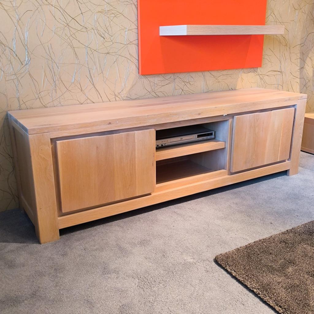 Tv-meubel Azzaro Eikenhout, Ophalen, 150 tot 200 cm, Eikenhout, Nieuw