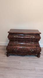 Vintage ladekast mahonie buikkast 3 laden antieke dressoir, Ophalen, Gebruikt, 50 tot 100 cm, 3 of 4 laden