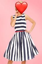 TOPVINTAGE DOLLY & DOTTY SWING DRESS JURK M / 38 / 10, Kleding | Dames, Maat 38/40 (M), Blauw, Nieuw, Ophalen of Verzenden