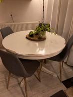 Gratis af te halen tafel + eventueel zeer gebruikte stoelen, Huis en Inrichting, Tafels | Eettafels, Ophalen, Gebruikt, 100 tot 150 cm