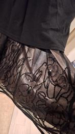 Zwarte jurk met pailletten en stola - Maat M, Maat 38/40 (M), Zwart, Ophalen of Verzenden, Zo goed als nieuw