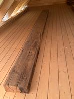 Oude eiken balk (geborsteld) nr2, Doe-het-zelf en Verbouw, Hout en Planken, Ophalen, Eiken, Zo goed als nieuw, 50 mm of meer