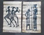 Afrikaanse kunst, inkt op textiel, Ophalen of Verzenden
