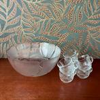 Arcoroc punchschaal met 6 kopjes, Fleur, Ophalen