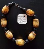 Ketting kralen van been uit india, Ophalen of Verzenden, Nieuw, Beige, Overige materialen