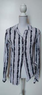 Blouse: roze/zwart gestreepte blouse - Casual Ladies, S, Kleding | Dames, Ophalen of Verzenden, Zo goed als nieuw, Roze