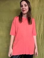 Vintage top / trui - korte mouwen - koraal, Kleding | Dames, Hgv, Maat 46/48 (XL) of groter, Oranje, Ophalen of Verzenden