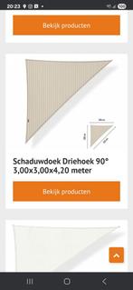 Schaduwdoek triangel, Tuin en Terras, Ophalen, Zo goed als nieuw